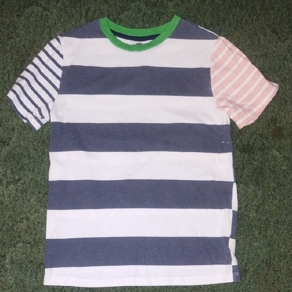Epic Threads Multicolor Striped Tee with Green Collar - Picture 1 of 1